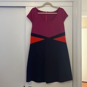 Ava Color-block Scoop Neck Dress XXL